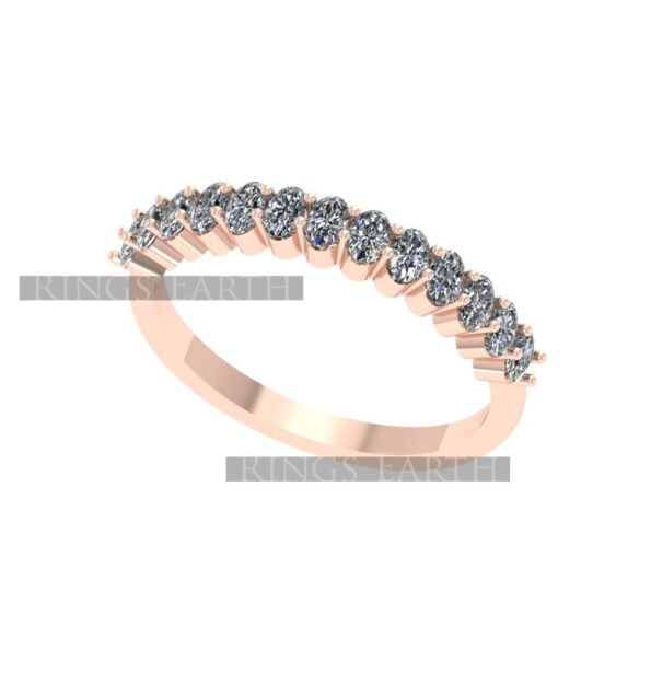 Lab Grown Diamonds Oval cut Eternity Band, Half Eternity band 14K Gold, Oval Diamond Anniversary Band For Women RE306