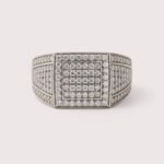 Gold ring for men, Lab Grown Diamonds 1.25Ct Mens Wedding Ring, Mens Pinky Ring, Gift For Him RE197