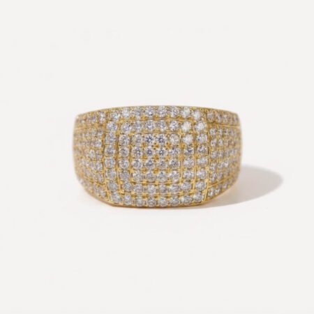 Gold ring for men, Lab Grown Diamonds 1.25Ct Mens Wedding Ring, Mens Pinky Ring, Gift For Him RE197