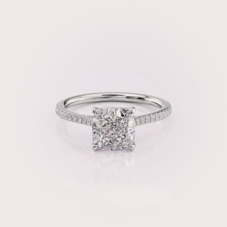 1.77 CT IGI Certified Cushion cut CVD Diamond,14KT White Gold Solitaire Ring RE689