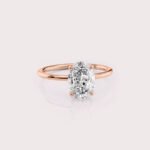 2.58 CT IGI Certified Oval cut CVD Diamond,14KT Rose Gold Solitaire Ring RE652