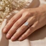Oval Cut Lab Grown Diamond Engagement Ring with Hidden Halo | Delicate Solitaire 14K Gold Band | F/VS1