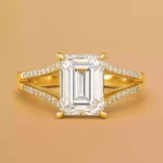 Beyoncé - The Emerald Cut engagement ring Inspired - Lab Grown Diamond Ring 14K Gold