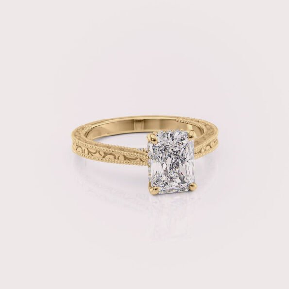 Vintage Yellow Gold Radiant Engagement Ring