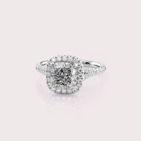 Cushion Cut White Gold Engagement Ring