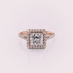 Princess Cut Rose Gold Engagement Ring