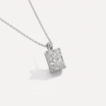 1.00ct E VVS1 Radiant Cut IGI Certified Lab Grown Diamond 14K White Gold  Necklace RE858