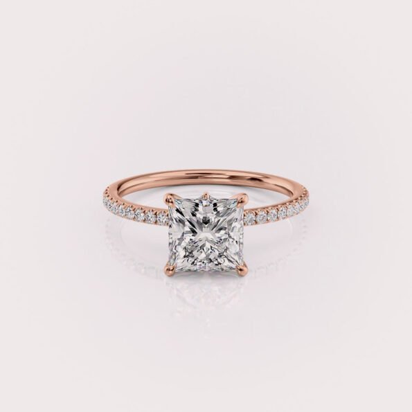 Princess Lab Diamond Engagement Ring