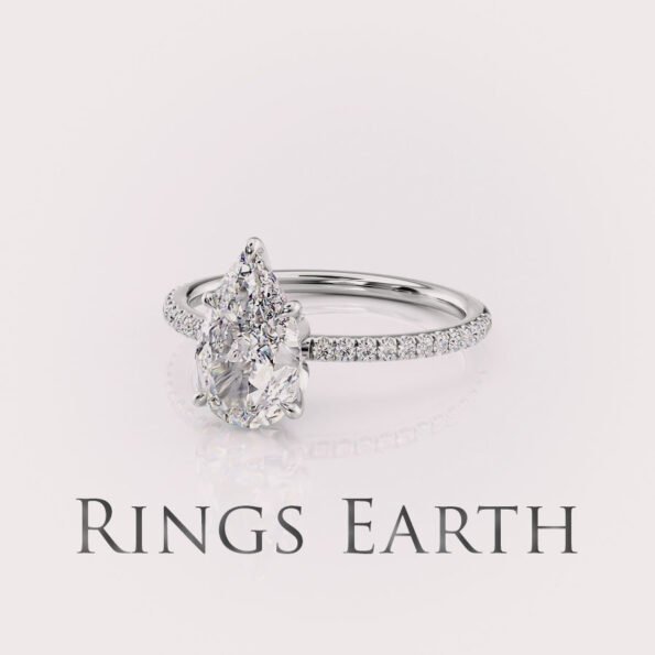 Pear Lab Diamond Engagement Ring