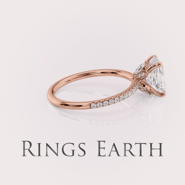 Radiant Lab Diamond Engagement Ring