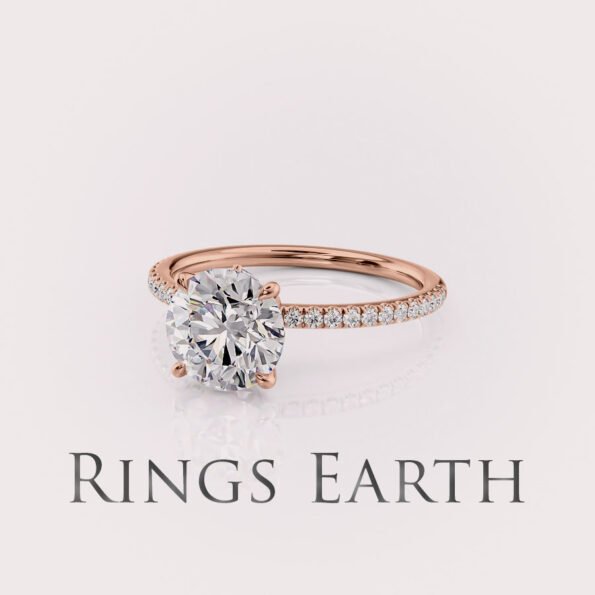 Round Lab Diamond Engagement Ring