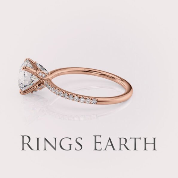 Round Lab Diamond Engagement Ring