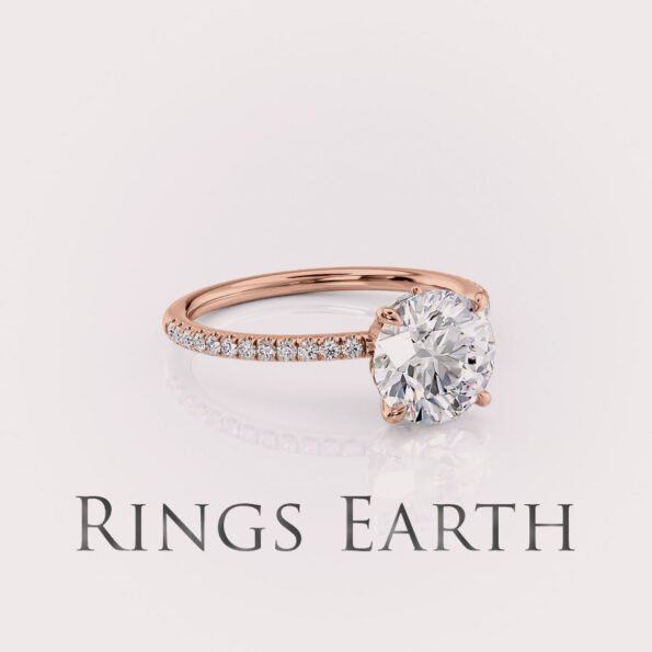 Round Lab Diamond Engagement Ring