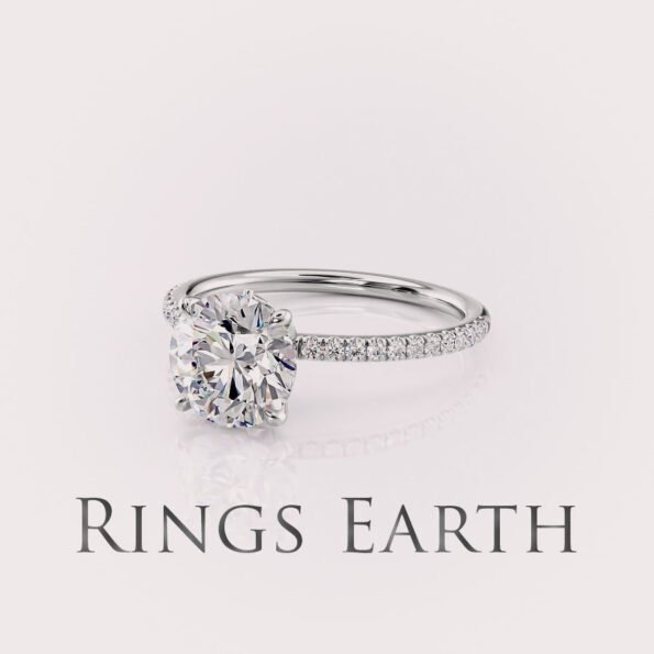 Round Lab Diamond Engagement Ring