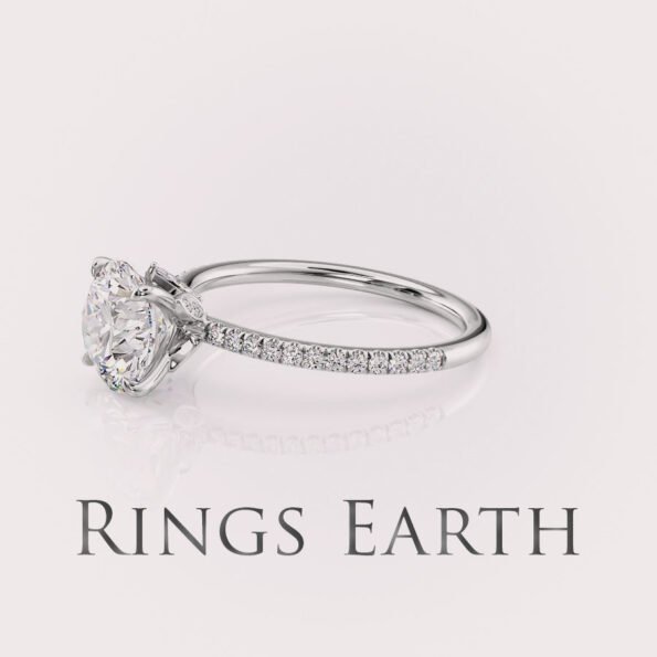 Round Lab Diamond Engagement Ring