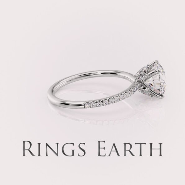 Round Lab Diamond Engagement Ring