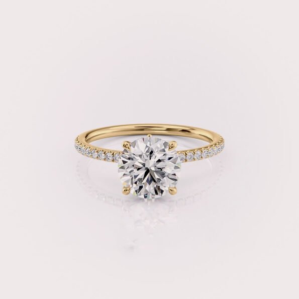 Round Lab Diamond Engagement Ring