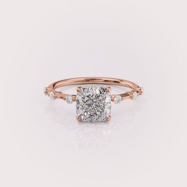 2CT Cushion Lab Diamond Ring