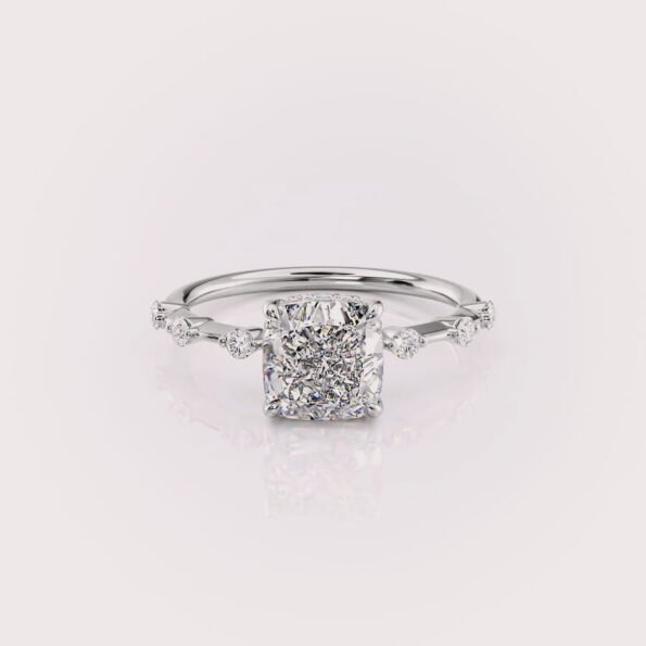 2CT Cushion Lab Diamond Ring