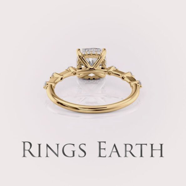 2CT Cushion Lab Diamond Ring