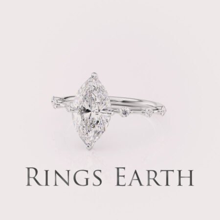 2CT Marquise Lab Diamond Ring