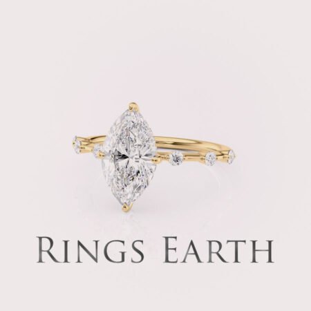 2CT Marquise Lab Diamond Ring