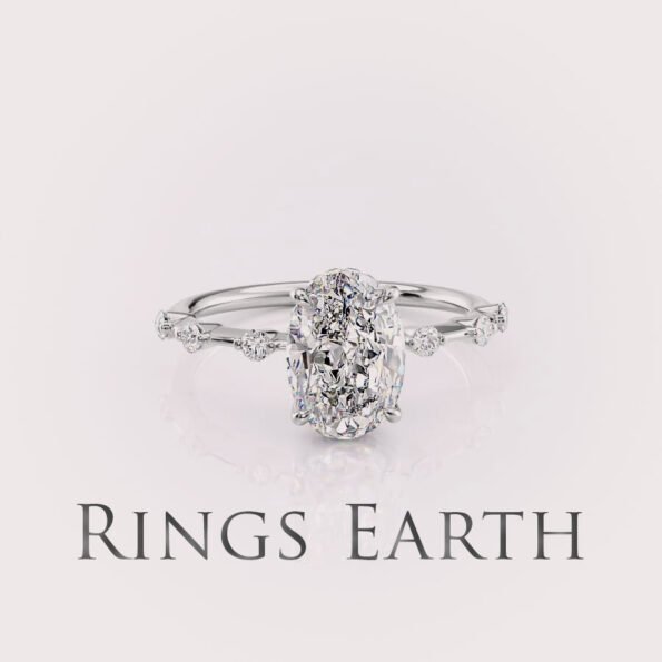 1.5CT Oval Lab Diamond Ring