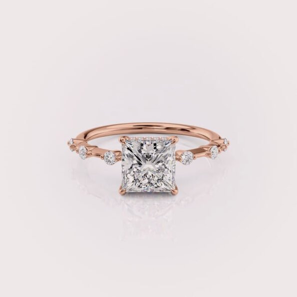 1.5ct princess lab grown diamond ring