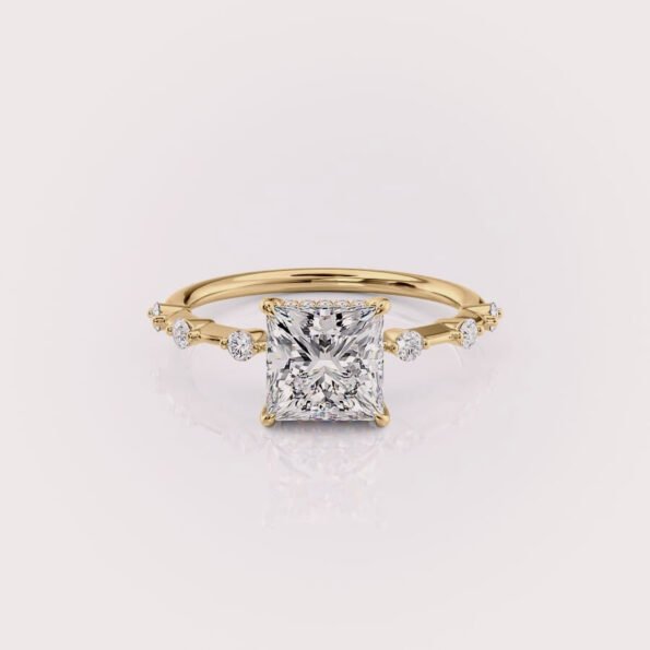 1.5ct princess lab grown diamond ring