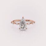 1.5ct pear lab grown diamond ring