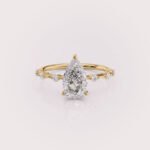 1.5ct pear lab grown diamond ring