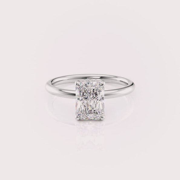 2.5ct Radiant Lab Diamond White Gold Engagement Ring