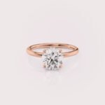 1.5ct Round Lab Diamond 14K Rose Gold Engagement Ring