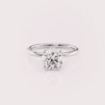 1.5ct Round Lab Diamond 14K White Gold Engagement Ring