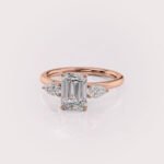 2ct emerald cut lab diamond engagement ring