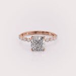 Cushion Cut Lab Diamond Engagement Ring