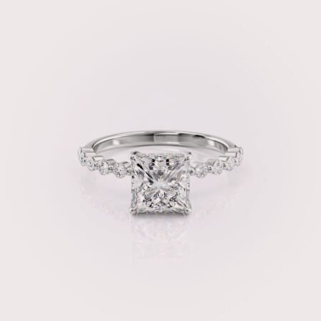 Princess Cut Lab Diamond Engagement Ring