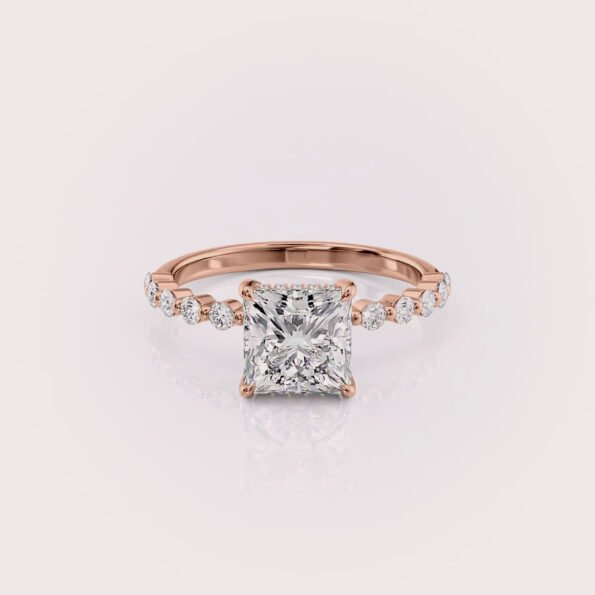 Princess Cut Lab Diamond Engagement Ring