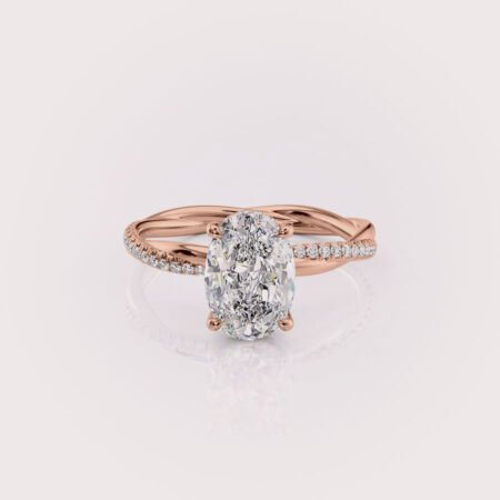 Oval Cut Lab Diamond Engagement Ring