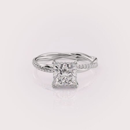 Princess Cut Lab Diamond Engagement Ring