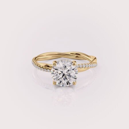 Round Cut Lab Diamond Engagement Ring