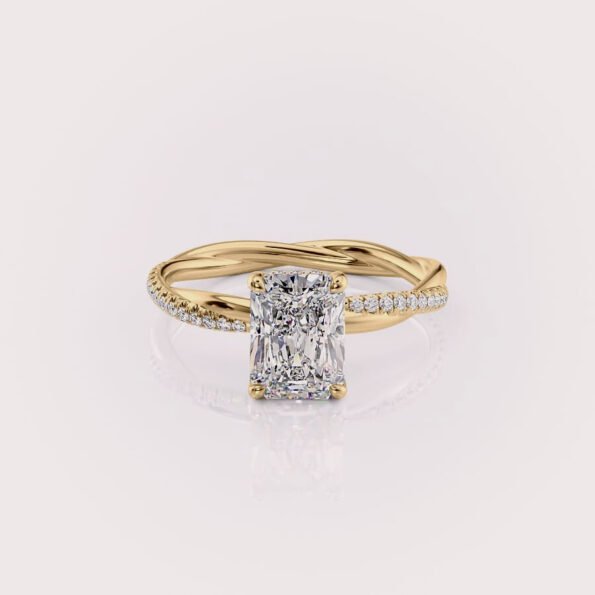 Radiant Cut Lab Diamond Engagement Ring