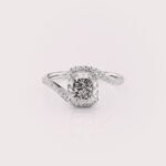 3 carat cushion lab diamond engagement ring