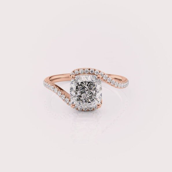 3 carat cushion lab diamond engagement ring