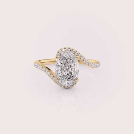 1.5ct oval lab diamond engagement ring