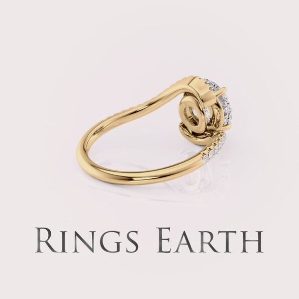 1.5ct radiant lab grown swirl engagement ring