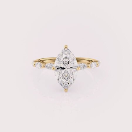 marquise halo engagement ring