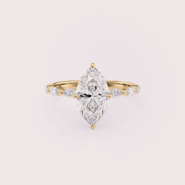 marquise halo engagement ring