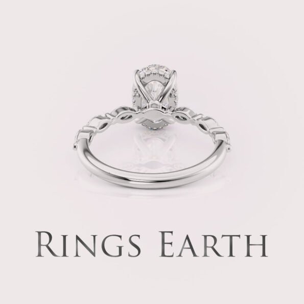 oval halo engagement ring