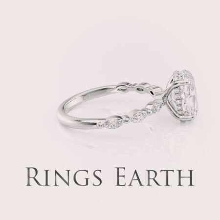 oval halo engagement ring